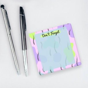 Bloco De Notas Pincel do Pastel Artístico Moderno Não Esqueçam