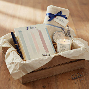 Bloco De Notas Pinceladas pastéis personalizadas