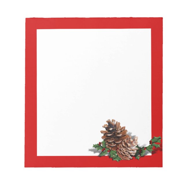 Bloco De Notas Pine Cones (Add Background Color & Text) (Frente)