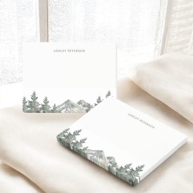 Bloco De Notas Pine Tree Forest Mountain Personalizada (Criador carregado)