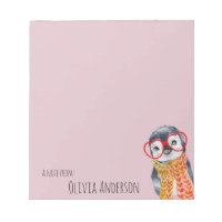 Pinguim-bebê bonito em óculos vermelhos Crianças R