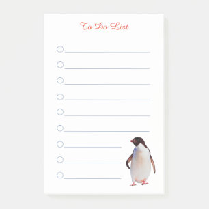Bloco De Notas Pinguim & caligrafia em linhas brancas