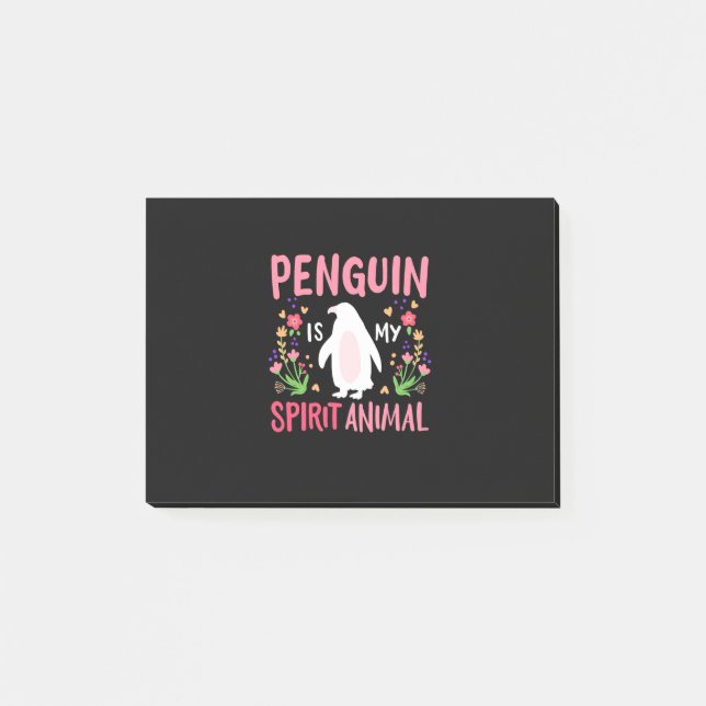 Bloco De Notas Pinguim É Meu Animal Espírito (Frente)