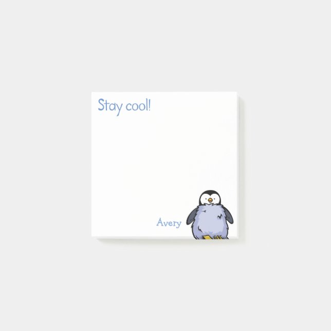 Bloco De Notas Pinguim Filhote Grandes Notas (Frente)