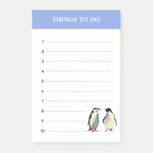 Bloco De Notas Pinguins Fofos & Coisas Editáveis para Fazer