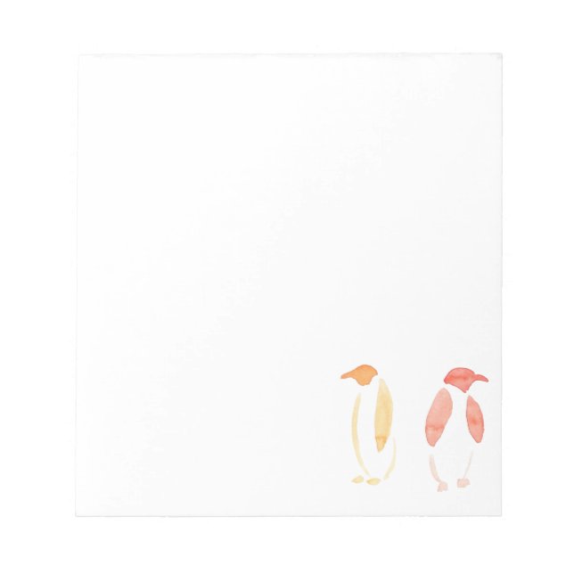 Bloco De Notas Pinguins Laranja (Frente)