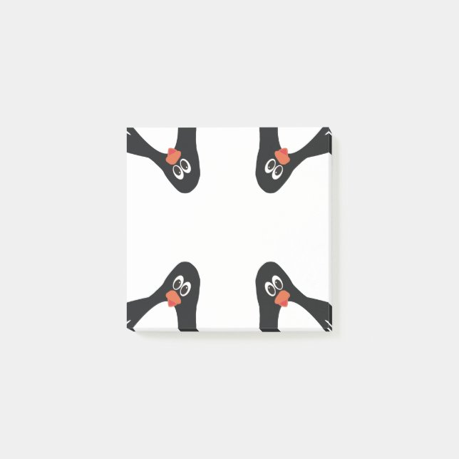 Bloco De Notas Pinguins Whimsical nos cantos nota (Frente)