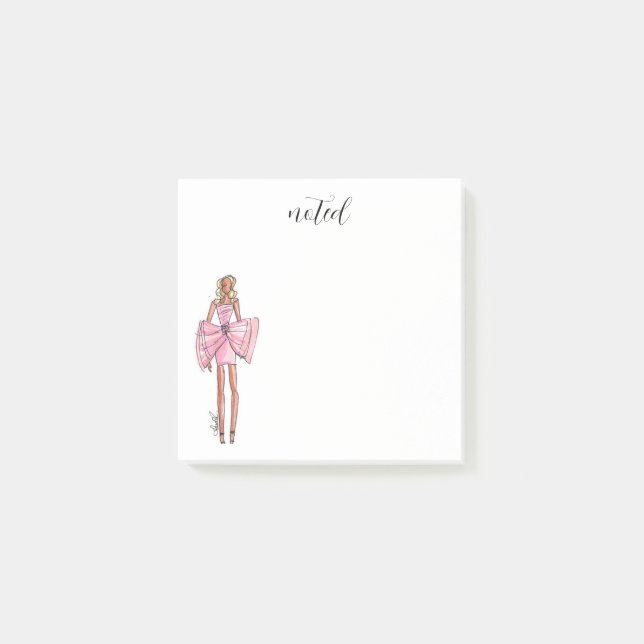 Bloco De Notas Pink dress notes (Frente)