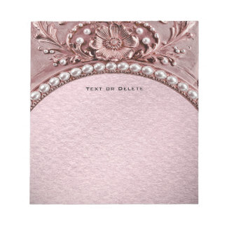 Bloco De Notas Pink Flower Notepad