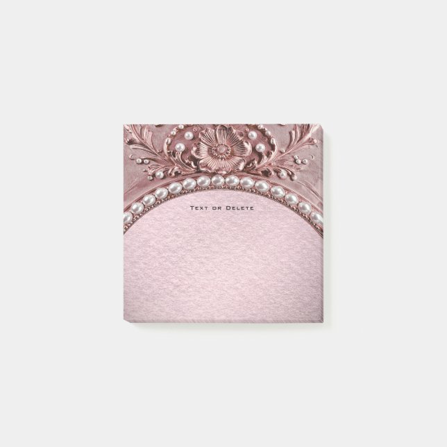 Bloco De Notas Pink Flower Post it Notes (Frente)