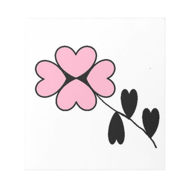 BLOCO DE NOTAS PINK HEART FLOWER (Frente)