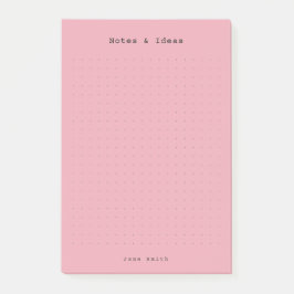 Bloco De Notas Pink minimalist and personalized retro aesthetic 