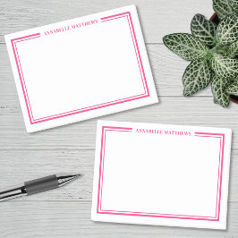 Bloco De Notas Pink Minimalist Monogram