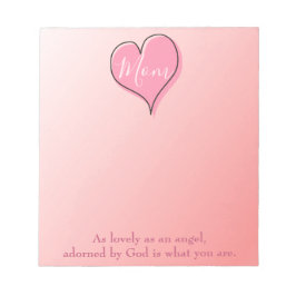 Bloco De Notas Pink Ombre Encantadora mãe