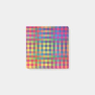 Bloco De Notas Pink Orange Yellow Checker Patchwork Pattern