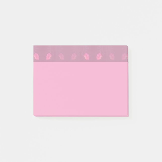 Bloco De Notas Pink Roses Pattern Header (Frente)