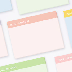 Bloco De Notas Pink-Sticky Pesonizado
