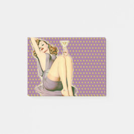 Bloco De Notas pino rockabilly de martini das bolinhas roxas