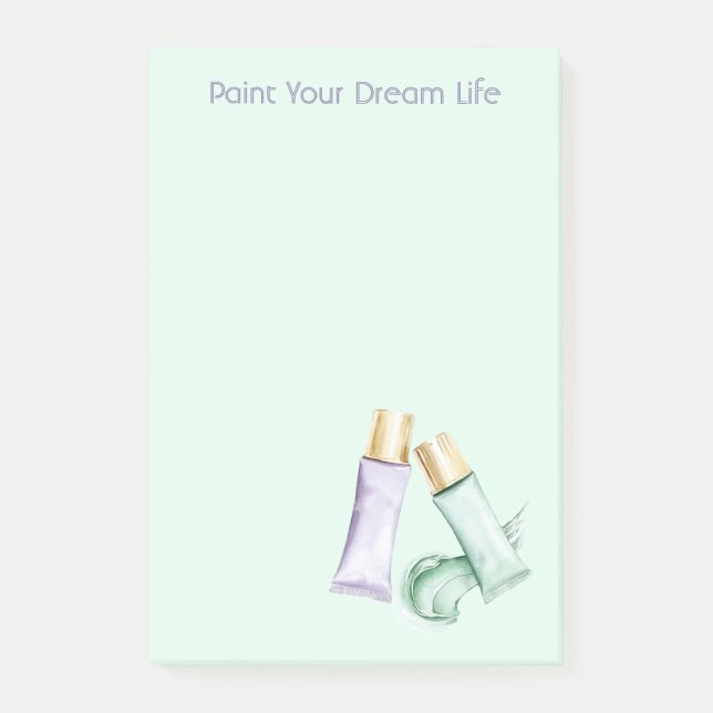 Bloco De Notas Pintar Vida de Sonho Roxo Menta (Frente)