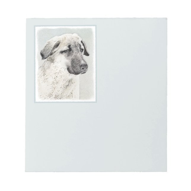 Bloco De Notas Pintura Anatoliana Shepherd - Arte Original para C (Frente)