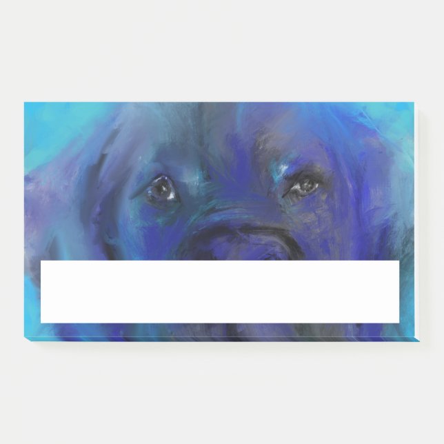 Bloco De Notas Pintura Azul Grande Dane (Frente)