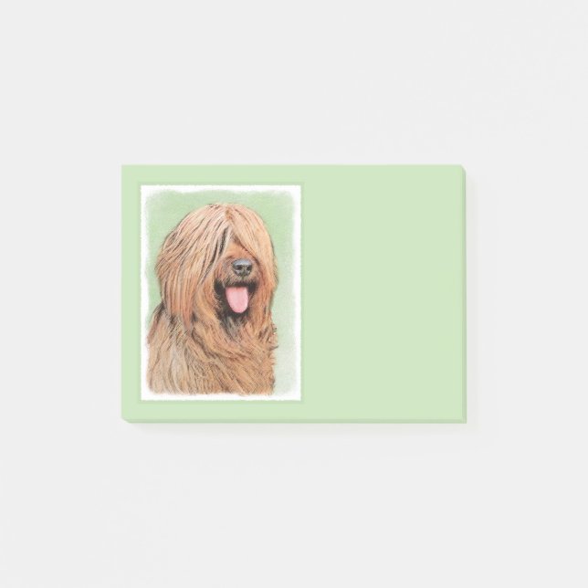 Bloco De Notas Pintura Briard - Arte Cachorro Original (Frente)