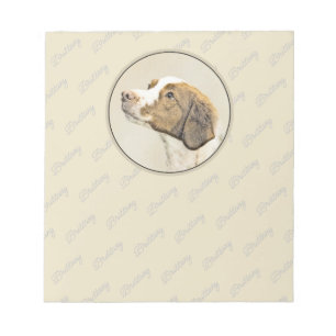 Bloco De Notas Pintura Brittany - Arte Cachorra Original