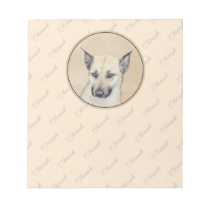 Bloco De Notas Pintura Chinook (Orelhas Apontadas) - Arte Canina