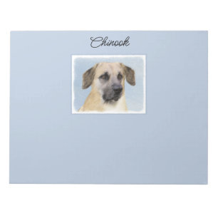 Bloco De Notas Pintura Chinook (Ouvidos Soltos) - Arte Cachorro O