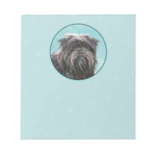 Bloco De Notas Pintura de Affenpinscher - Arte de Cachorro Origin (Frente)