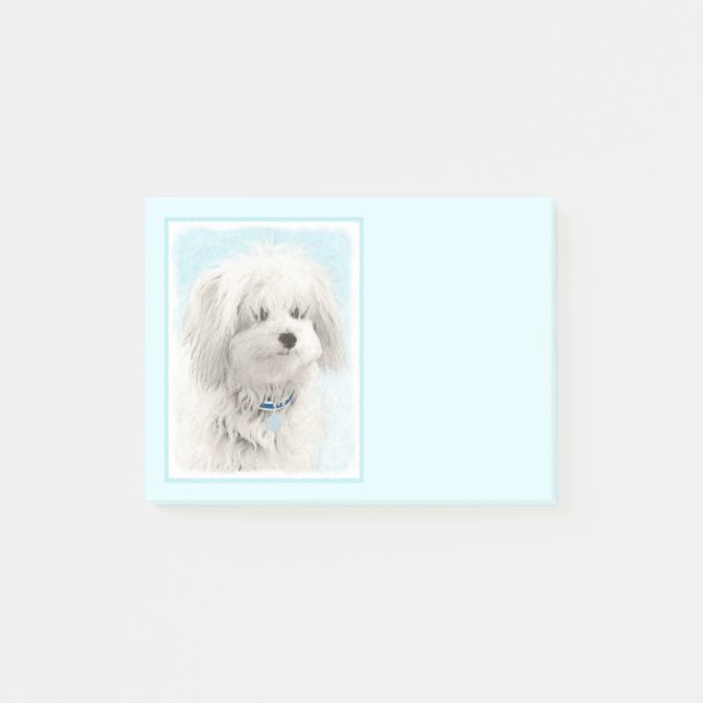 Bloco De Notas Pintura de Algodão de Tulear - Arte de Cachorro Or (Frente)