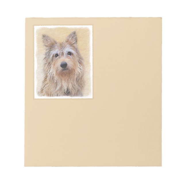 Bloco De Notas Pintura de Berger Picard - Arte de Cachorro Origin (Frente)