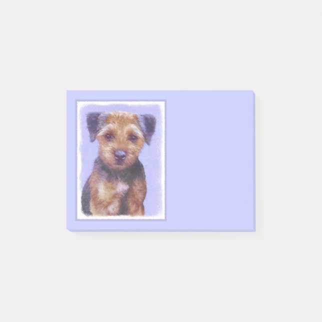 Bloco De Notas Pintura de Borda Terrier - Arte de Cachorro Origin (Frente)