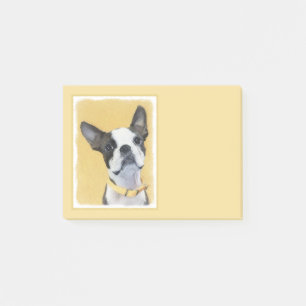 Bloco De Notas Pintura de Boston Terrier - Arte de Cachorro Origi