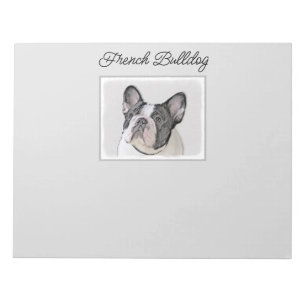 Bloco De Notas Pintura de Bulldog Francês (Brindle Pied) - Arte C