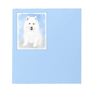 Bloco De Notas Pintura De Cachorro Samoia - Arte Cachorro Origina