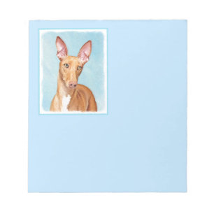 Bloco De Notas Pintura De Cão Faraó - Arte De Cão Original
