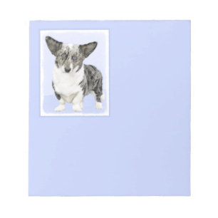 Bloco De Notas Pintura de Cardigan Welsh Corgi - Arte Original pa