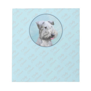 Bloco De Notas Pintura de Cesky Terrier - Arte de Cachorro Origin