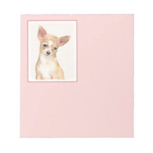 Bloco De Notas Pintura de Chihuahua - Arte de Cachorro Original C