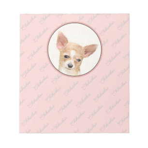Bloco De Notas Pintura de Chihuahua - Arte de Cachorro Original C