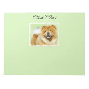 Bloco De Notas Pintura De Chow Chow - Arte De Cachorro Original