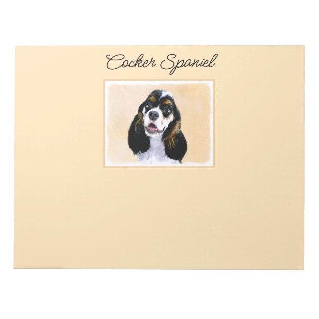 Bloco De Notas Pintura De Cocker Spaniel (Participante) - Arte De (Frente)