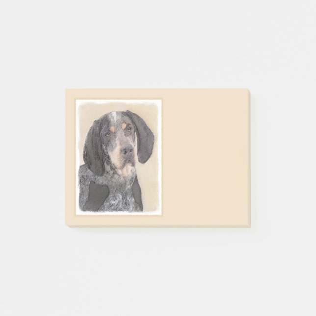 Bloco De Notas Pintura de Connhound Bluetick - Cachorro Original  (Frente)
