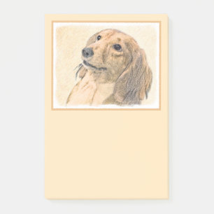 Bloco De Notas Pintura de Dachshund (Longhaired) - Arte de Cão Or