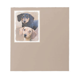 Bloco De Notas Pintura de Dachshund (Smooth) - Arte de Cão Origi