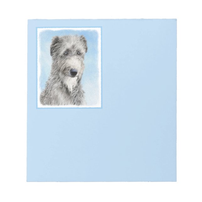 Bloco De Notas Pintura De Deerhound Escocês - Cachorro Original C (Frente)
