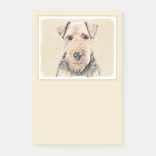 Bloco De Notas Pintura de galês Terrier - arte original bonito d