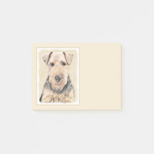 Bloco De Notas Pintura de galês Terrier - arte original bonito d
