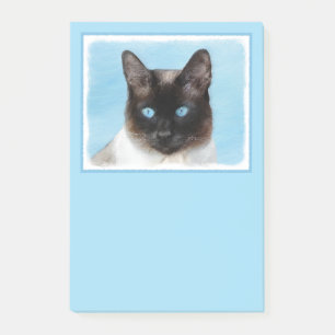 Bloco De Notas Pintura de Gatos Siameses - Arte de Gato Original